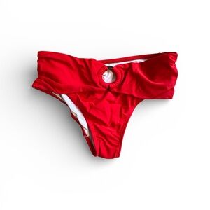 NWT Shoshanna hip ring bikini bottoms red